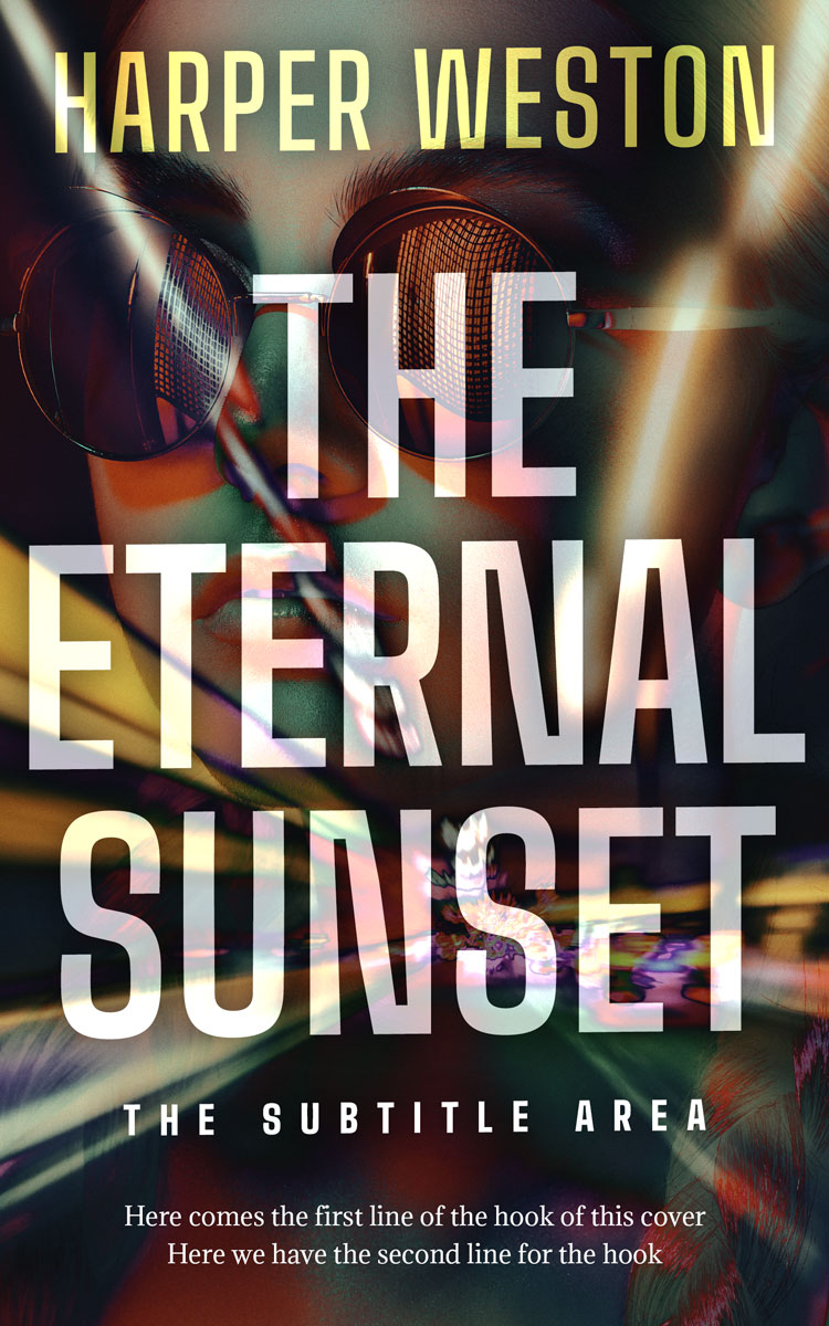 2D view of Premade Romance Book Cover - Soft Amber