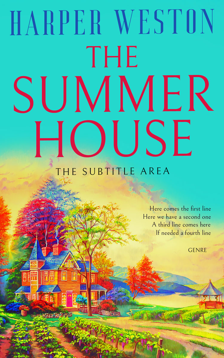 2D view of Turquoise #12959 - Premade Literary Fiction Book Cover