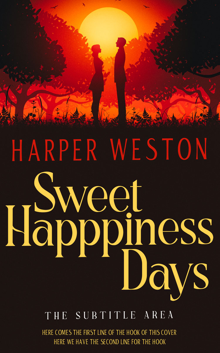 2D view of Hot Cinnamon #12975 - Premade Romance Book Cover