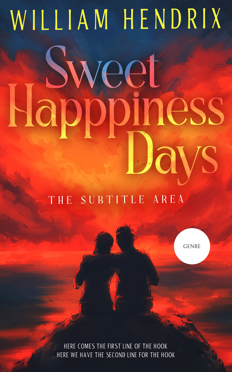 2D view of Premade Romance Book Cover - Ebony Clay