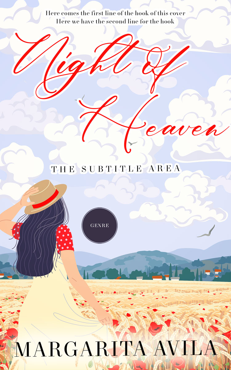 2D view of Premade Romance Book Cover - Pampas