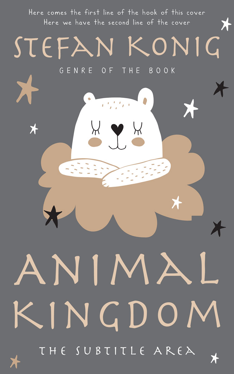 2D view of Mid Gray #13112 - Premade Abstract Book Cover