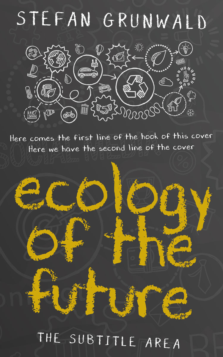 2D view of Premade Education Book Cover - Fuscous Gray