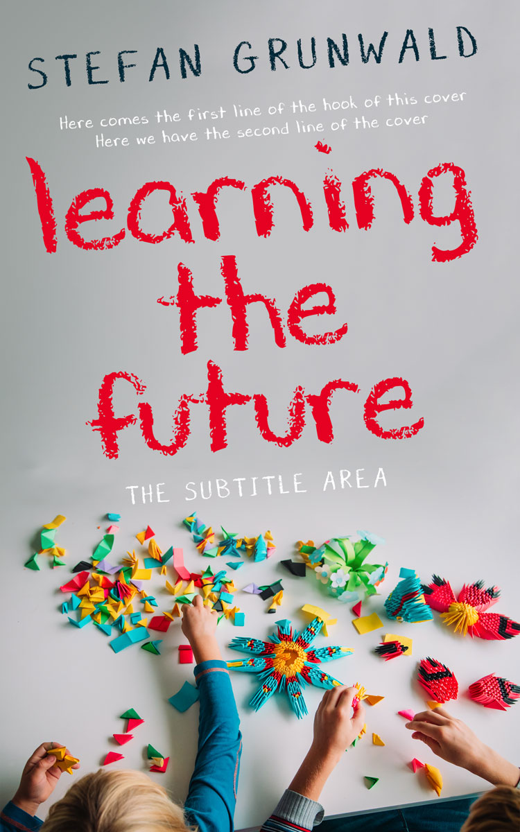 2D view of Premade Education Book Cover - Silver