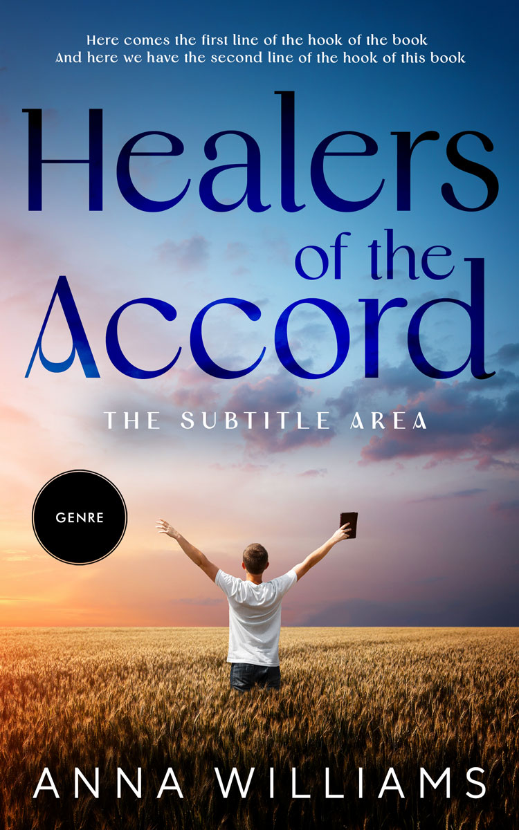 2D view of Premade Religion & Spirituality Book Cover - Kashmir Blue