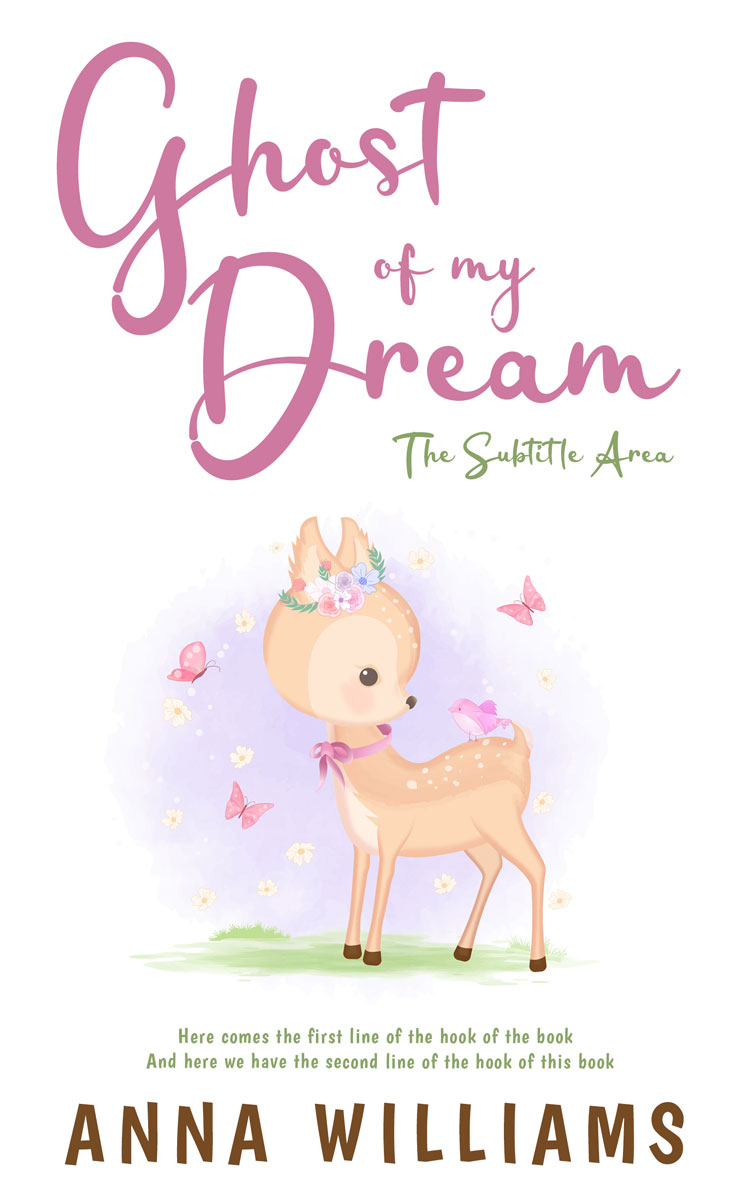 2D view of Premade Children's Book Cover - Soft Peach