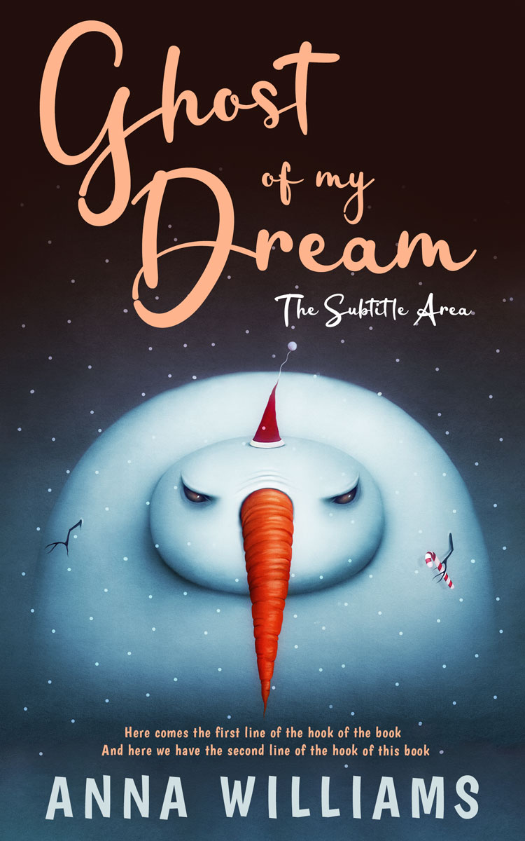 2D view of Premade Horror Book Cover - Shark