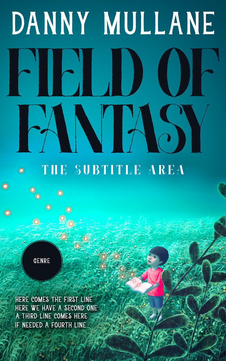 2D view of Blue Chill #13218 - Premade Fantasy Book Cover