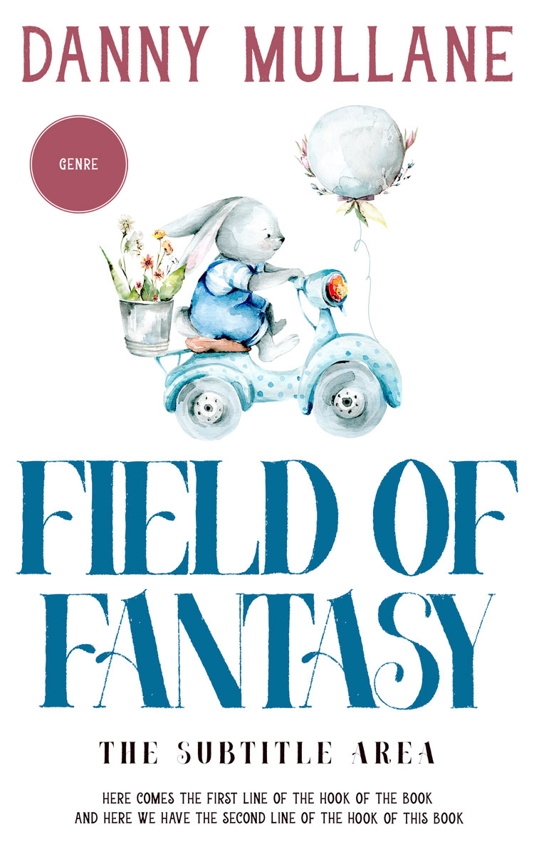 2D view of Premade Surreal Book Cover - Venice Blue