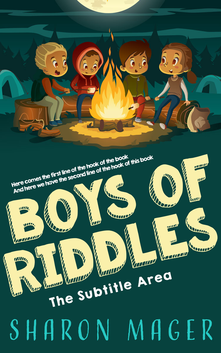 2D view of Premade Teen & Young Adult Book Cover - Gold Sand