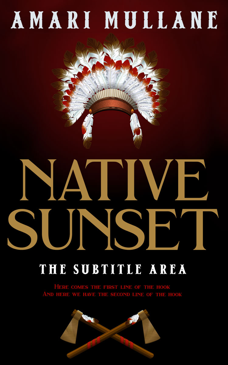 2D view of Premade Abstract Book Cover - Indian Khaki