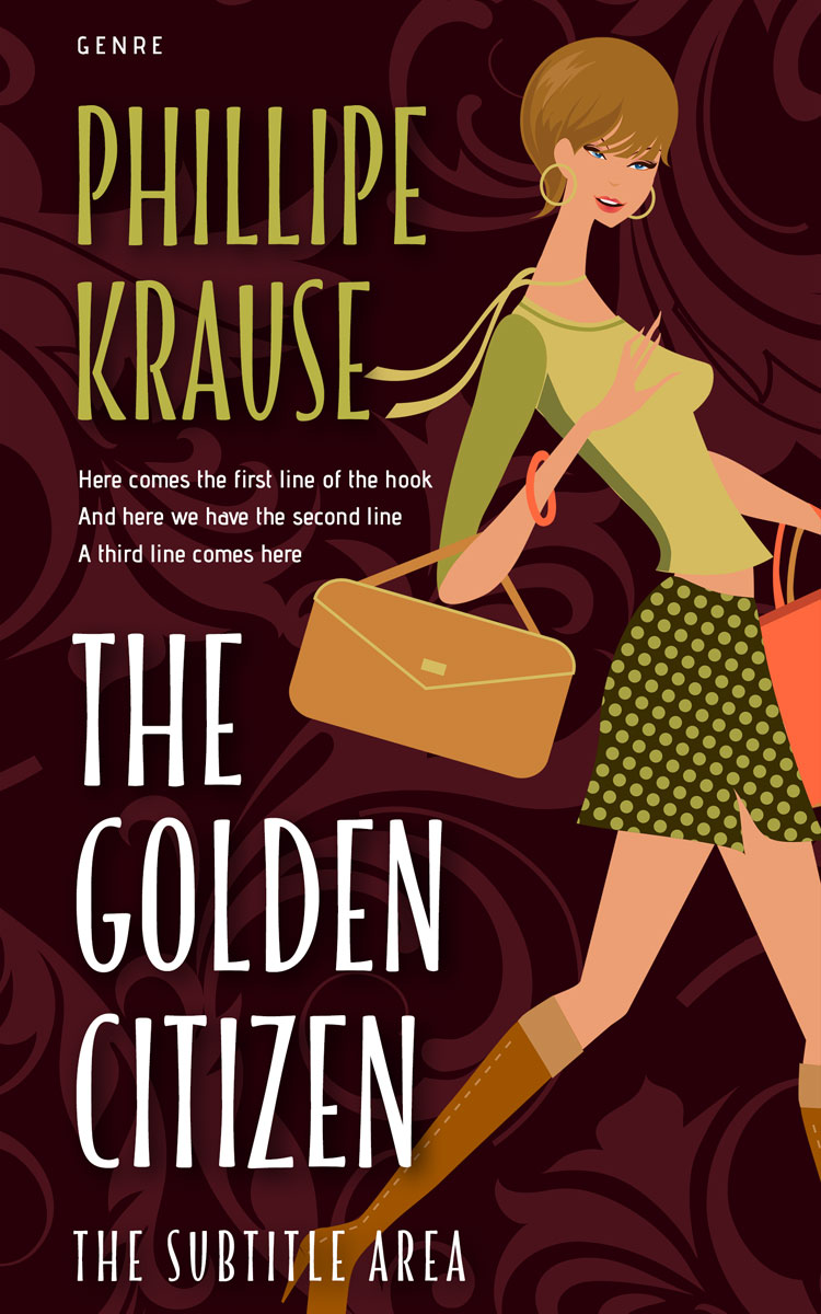 2D view of Premade Chick Lit Book Cover - Tussock