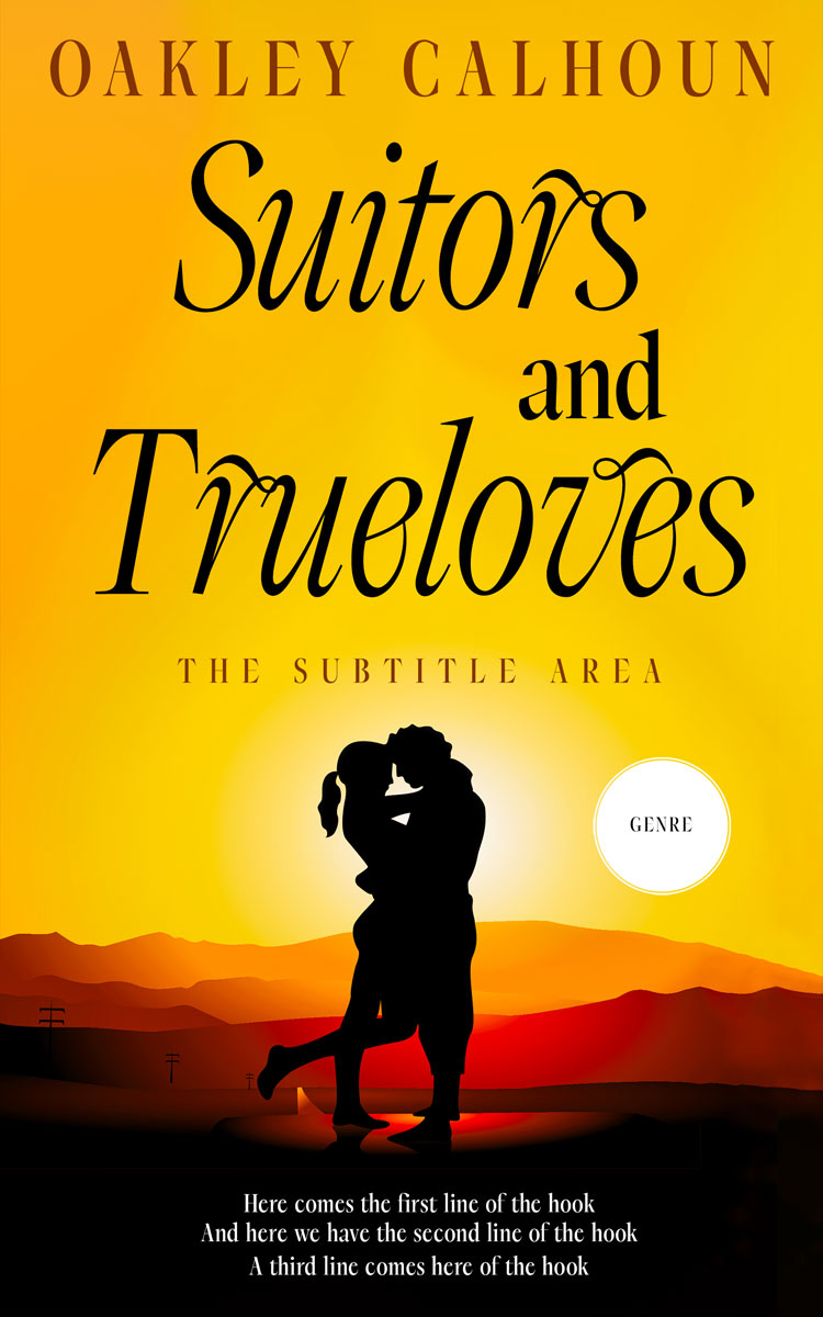 2D view of Amber #13492 - Premade Romance Book Cover