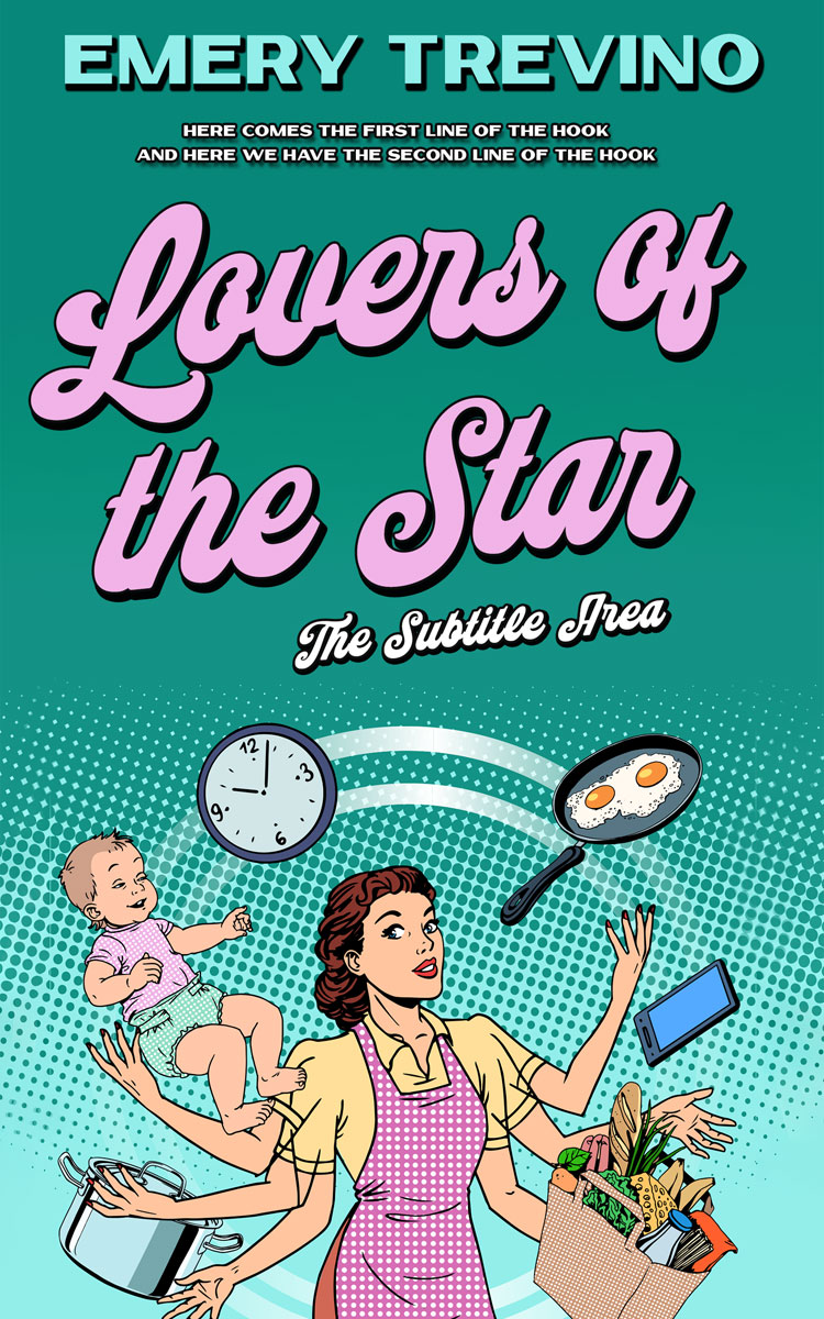 2D view of Surfie Green #13563 - Premade Romance Book Cover