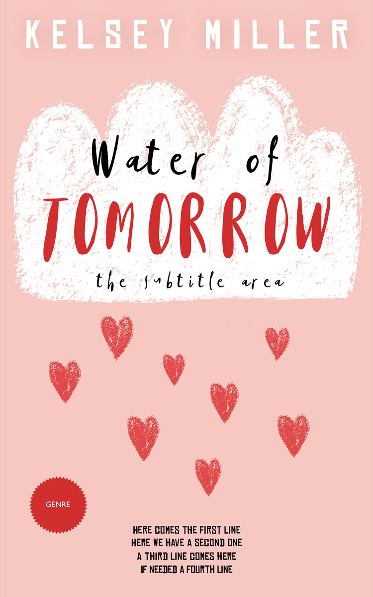 2D view of Premade Abstract Book Cover - Mandys Pink