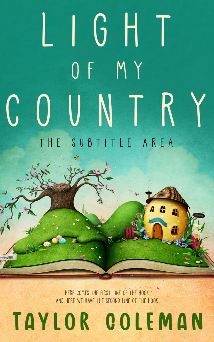 2D view of Sea Green #13625 - Premade Fantasy Book Cover