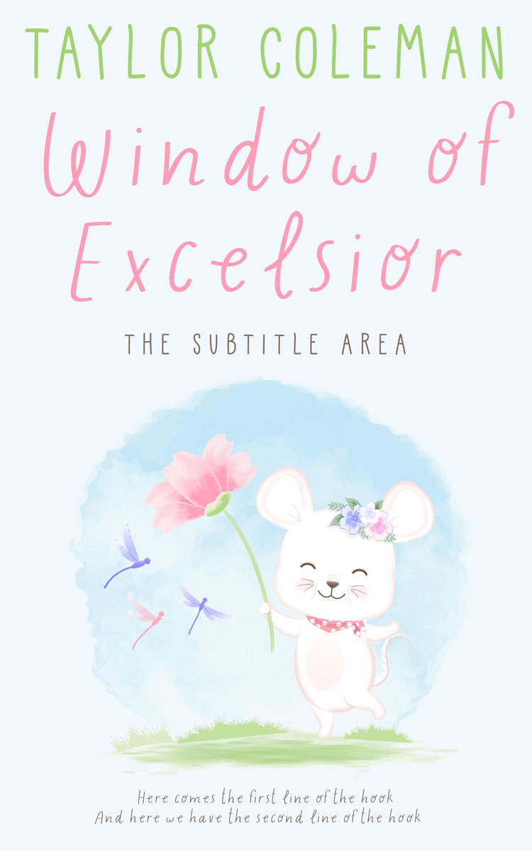 2D view of Premade Teen & Young Adult Book Cover - Black Squeeze