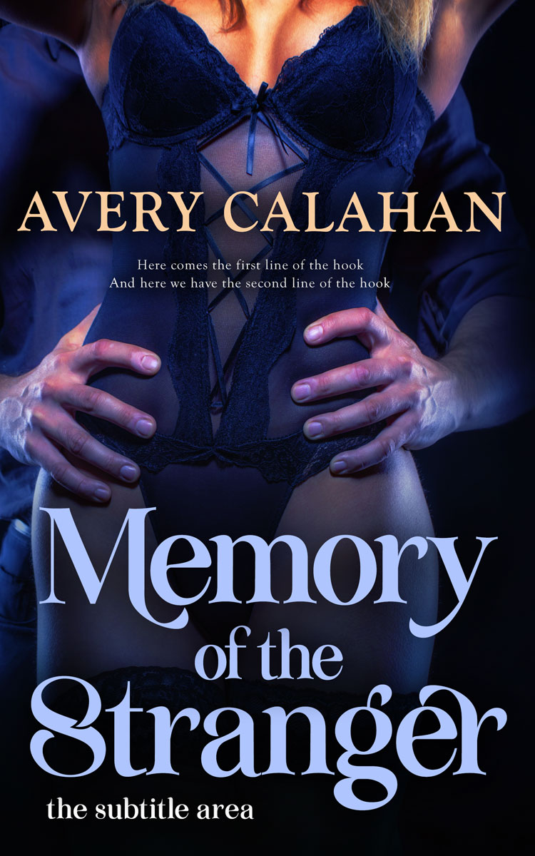 2D view of Premade Erotica Book Cover - Black