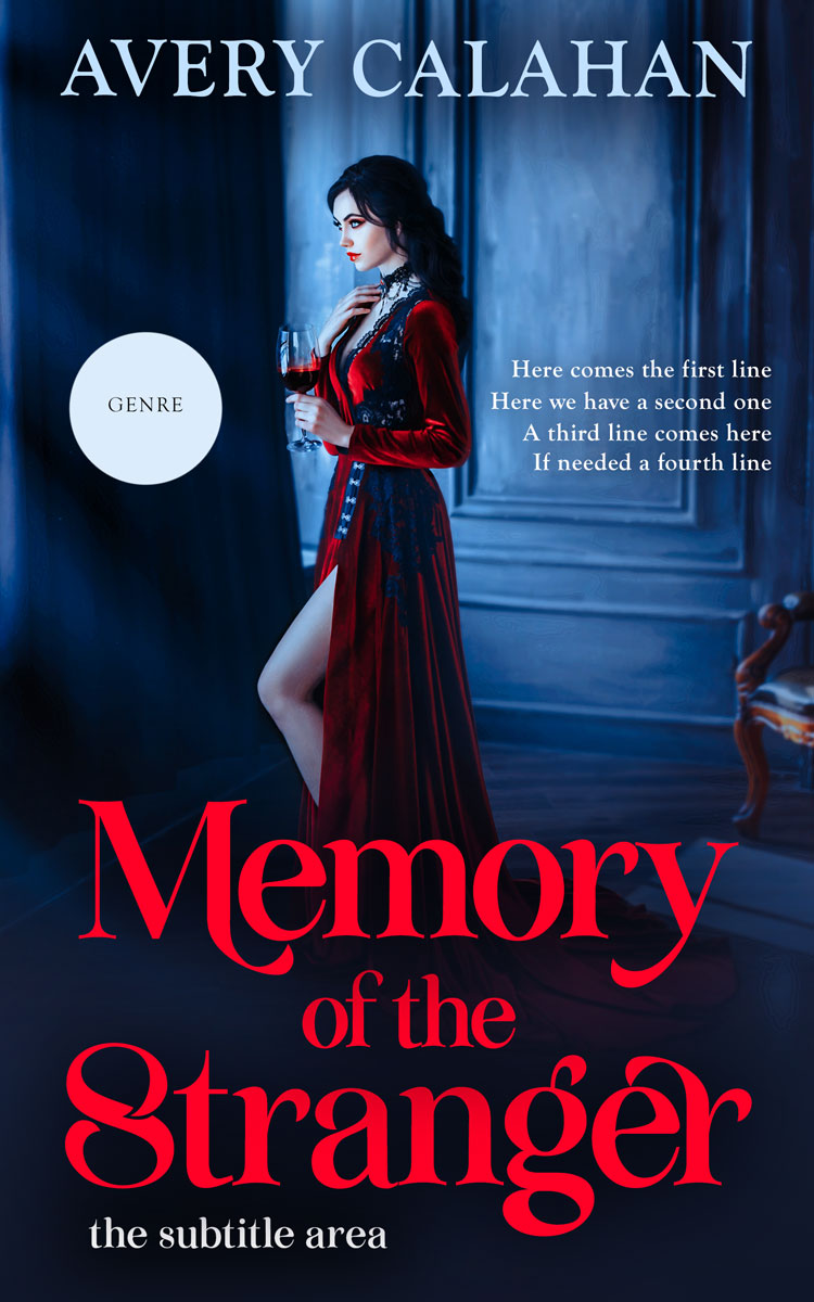 2D view of Black #13710 - Premade Horror Book Cover