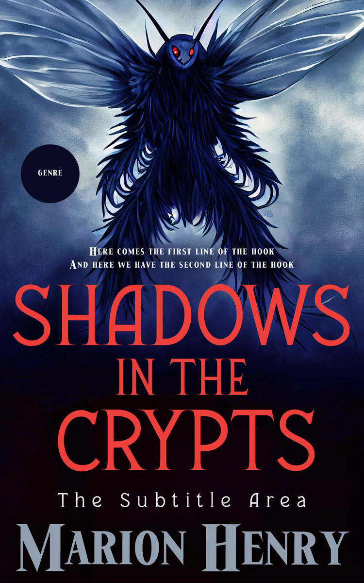 2D view of Premade Horror Book Cover - Oriental Pink