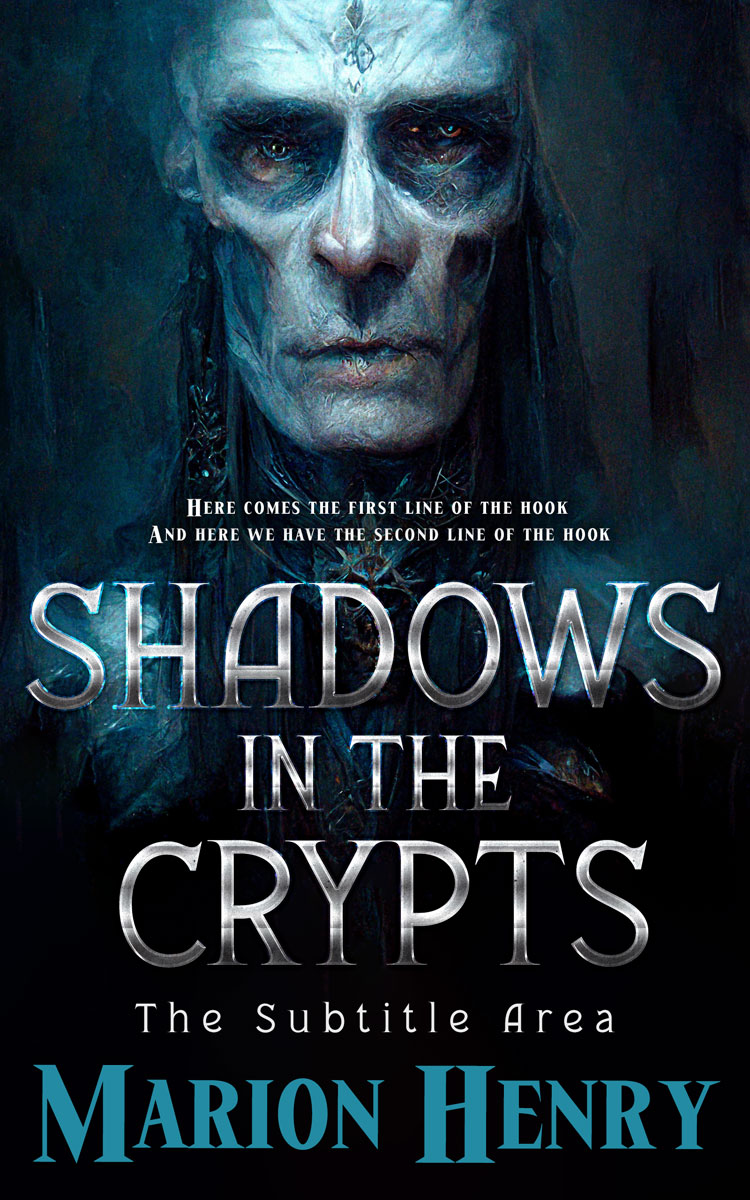 2D view of Ebony #13769 - Premade Horror Book Cover