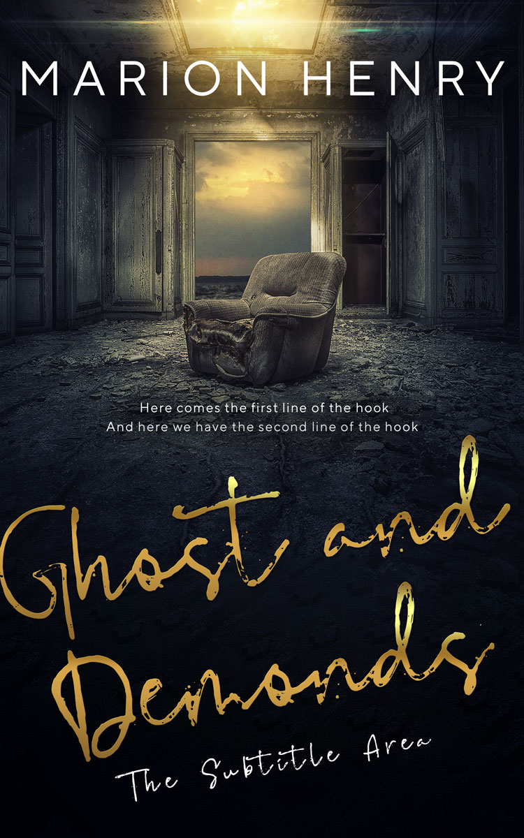 2D view of Premade Horror Book Cover - Cinder