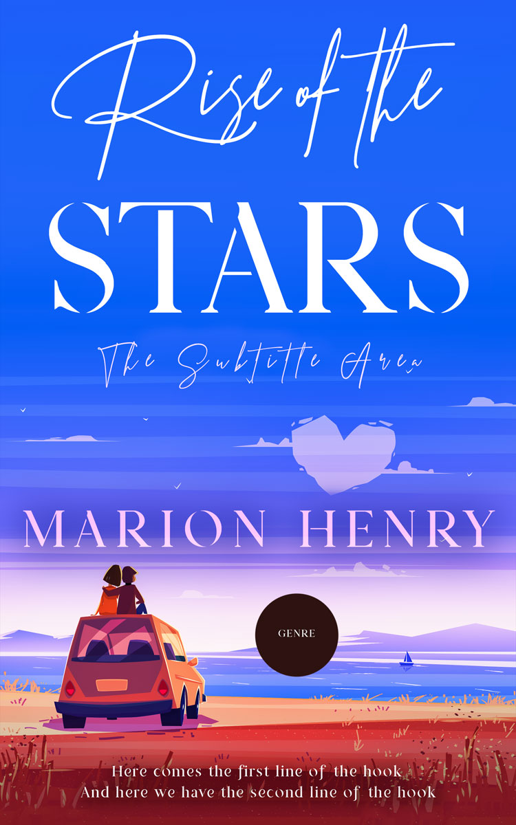 2D view of Dodger Blue #13785 - Premade Romance Book Cover