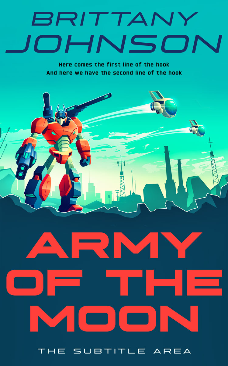 2D view of Premade Science Fiction Book Cover - Tonys Pink