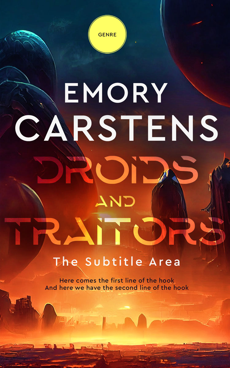 2D view of Premade Science Fiction Book Cover - Jaffa