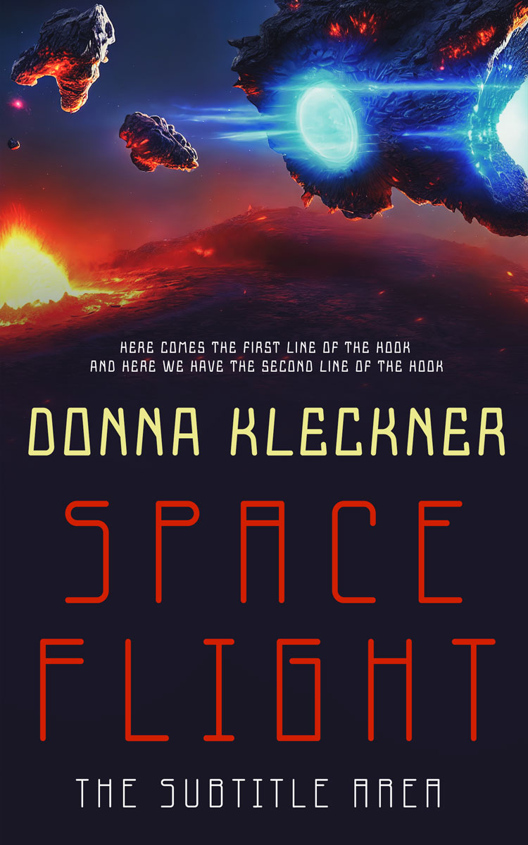 2D view of Premade Science Fiction Book Cover - Bleached Cedar