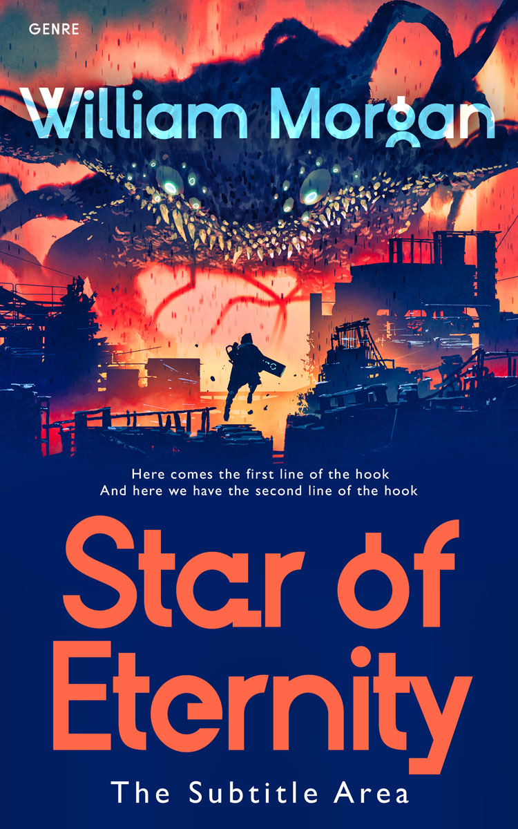 2D view of Downriver #13921 - Premade Science Fiction Book Cover