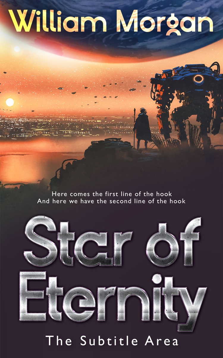 2D view of Tonys Pink #13927 - Premade Science Fiction Book Cover