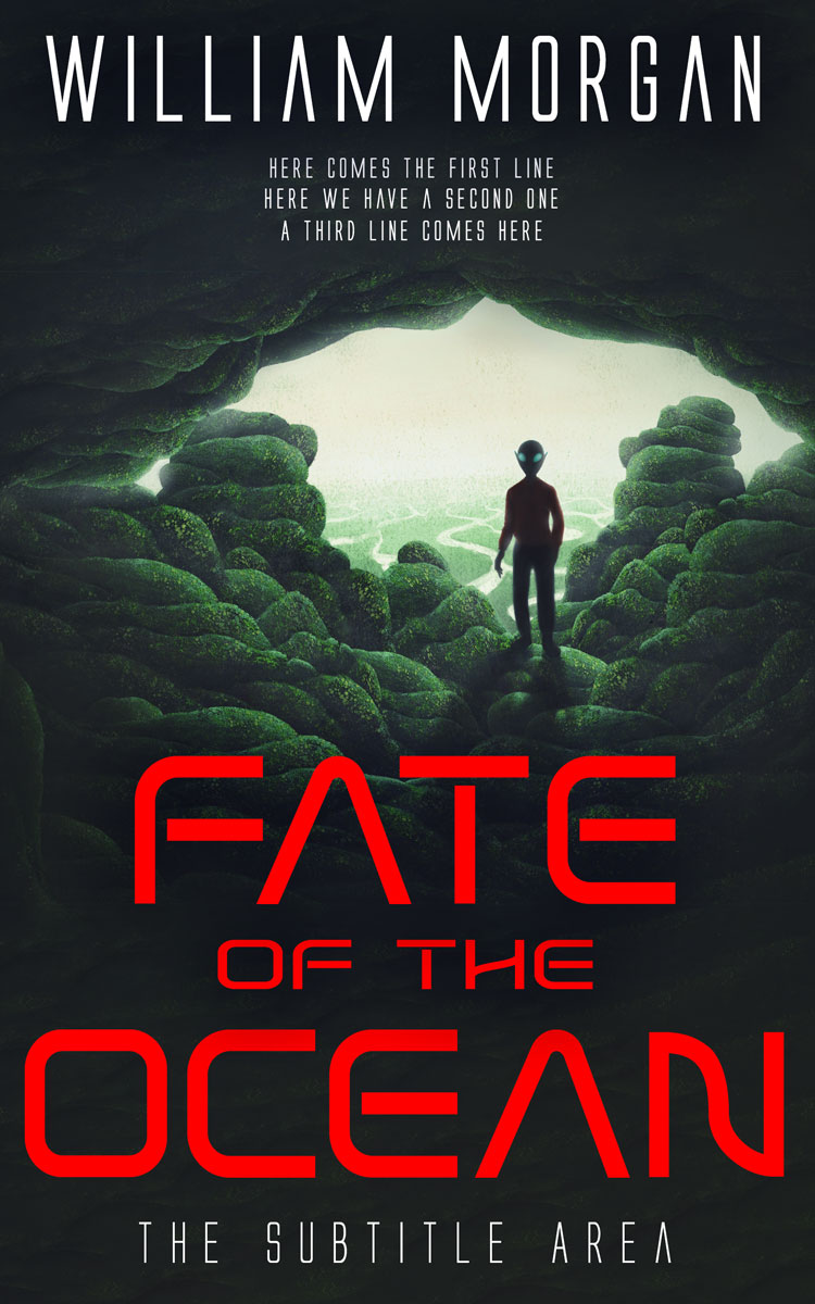 2D view of Shark #13938 - Premade Science Fiction Book Cover