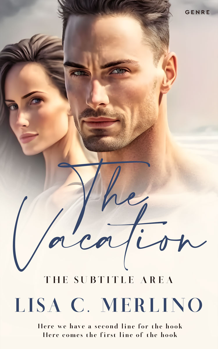 2D view of Premade Romance Book Cover - Parchment