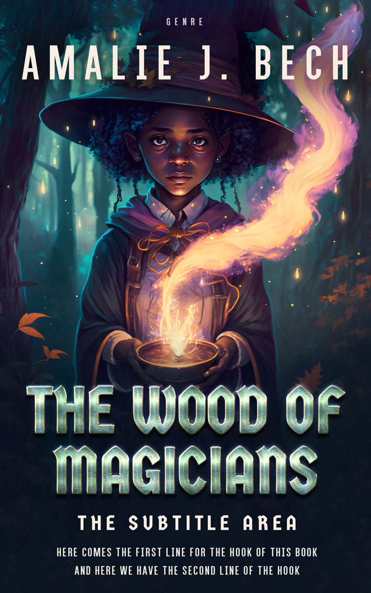 2D view of Premade Fantasy Book Cover - Mirage