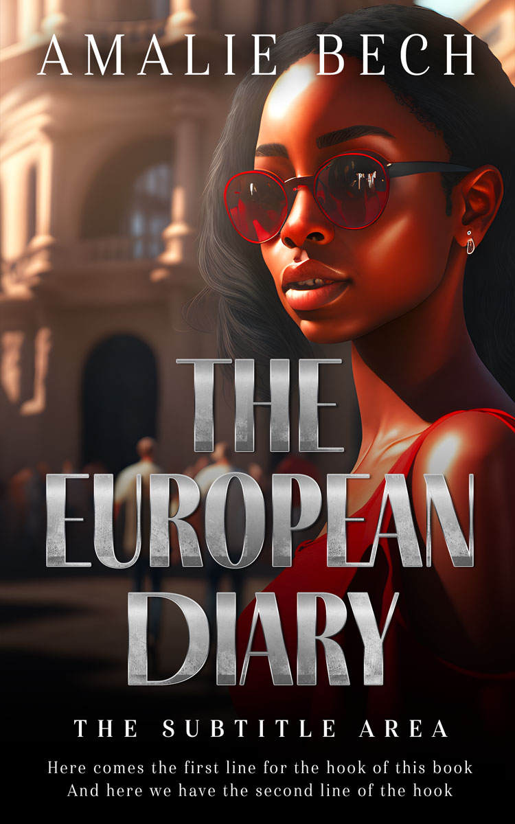 2D view of Premade Chick Lit Book Cover - Cocoa Brown