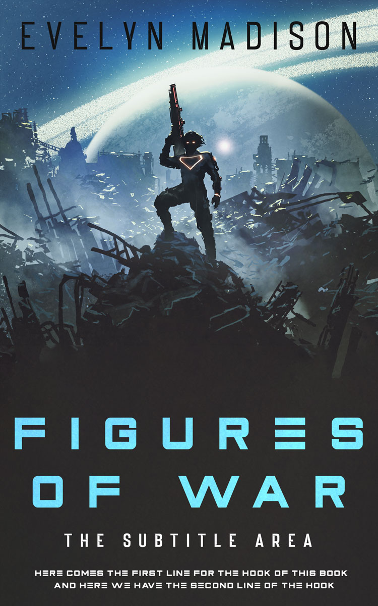 2D view of Premade Apocalyptica Book Cover - Outer Space