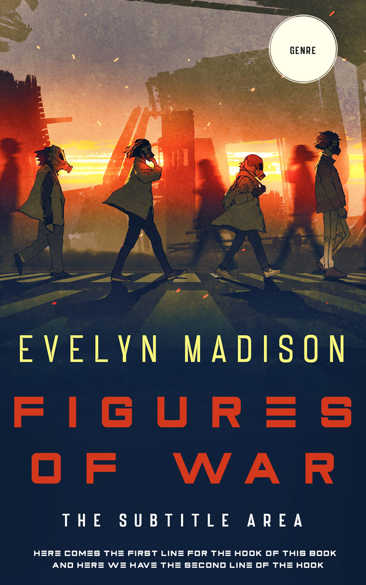 2D view of Charade #14304 - Premade Science Fiction Book Cover