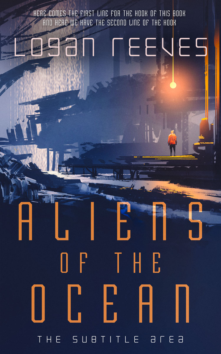 2D view of Premade Science Fiction Book Cover - Ebony Clay