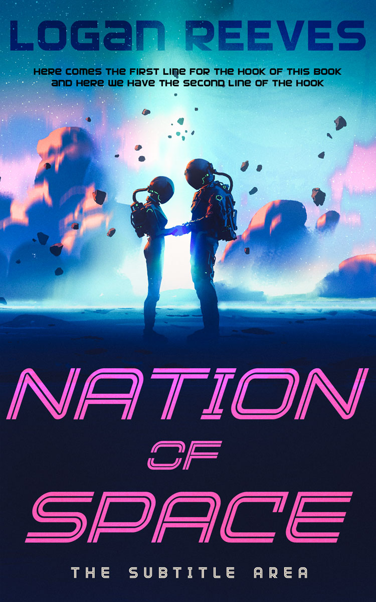 2D view of Blue Zodiac #14352 - Premade Science Fiction Book Cover