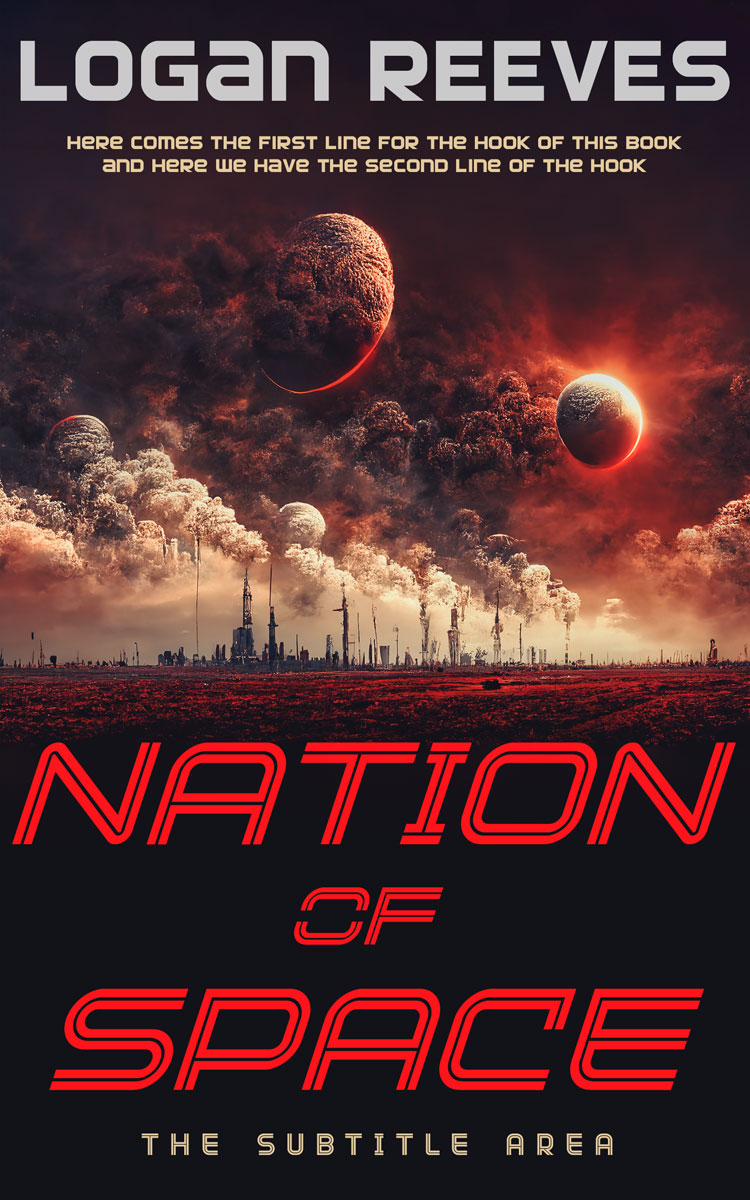 2D view of Japonica #14353 - Premade Science Fiction Book Cover