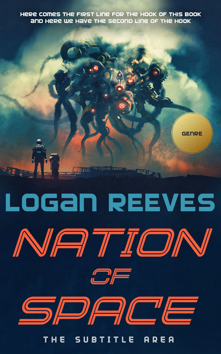 2D view of Antique Brass #14356 - Premade Science Fiction Book Cover