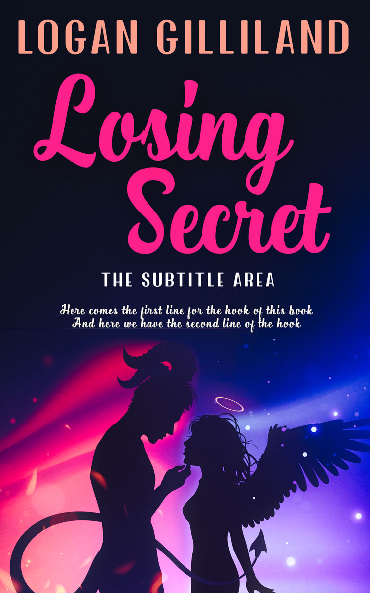 2D view of Deep Blush #14381 - Premade Romance Book Cover