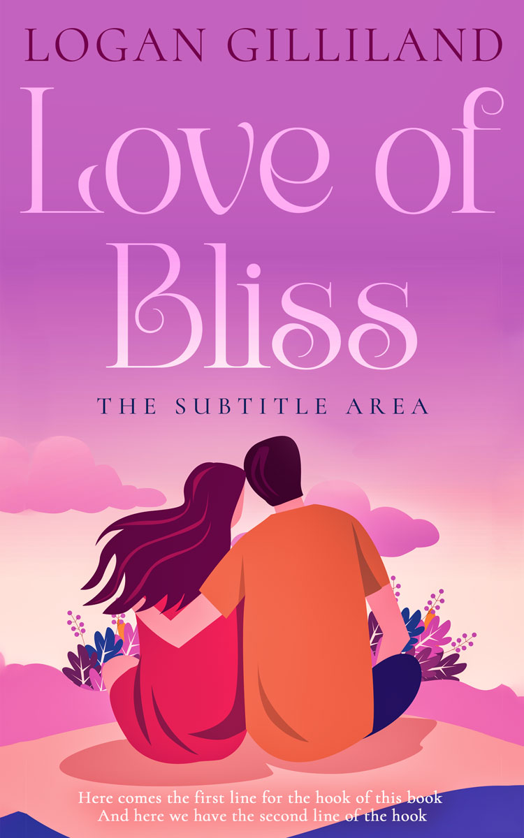 2D view of Premade Romance Book Cover - Hopbush