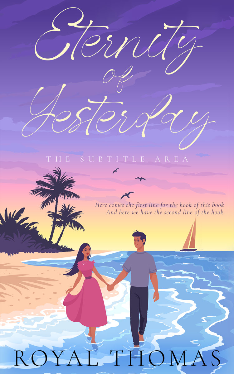 2D view of Premade Romance Book Cover - Chetwode Blue