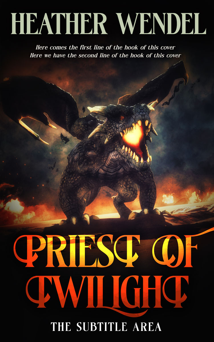 2D view of Cod Gray #14508 - Premade Fantasy Book Cover