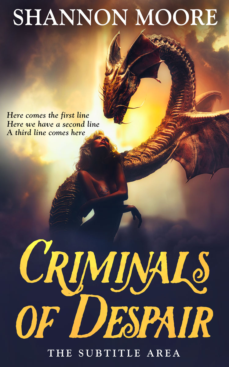 2D view of Premade Fantasy Book Cover - Putty