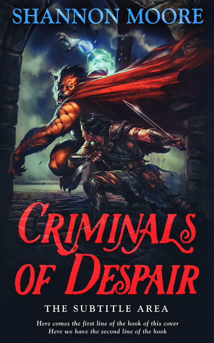 2D view of Steel Gray #14588 - Premade Fantasy Book Cover