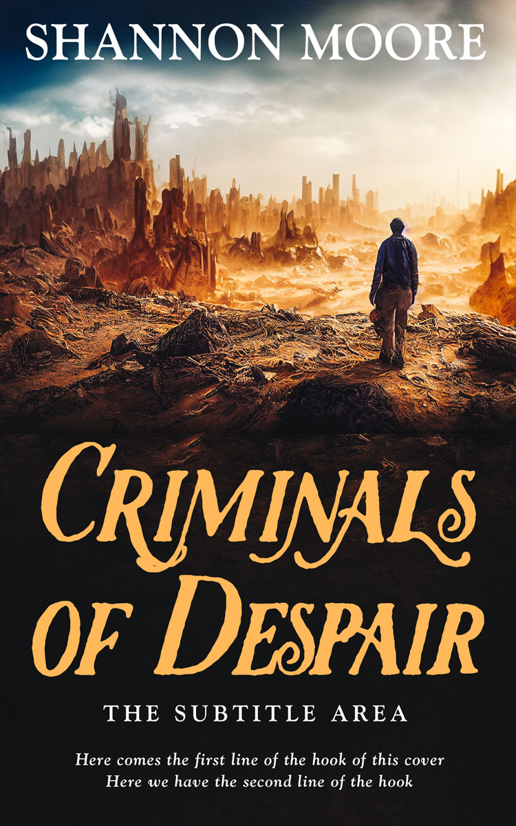 2D view of Cocoa Brown #14599 - Premade Apocalyptica Book Cover