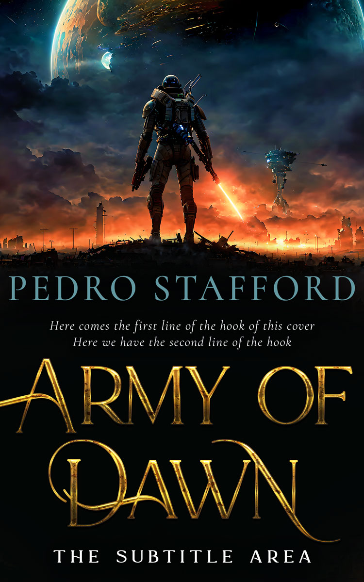 2D view of Raw Sienna #14610 - Premade Apocalyptica Book Cover